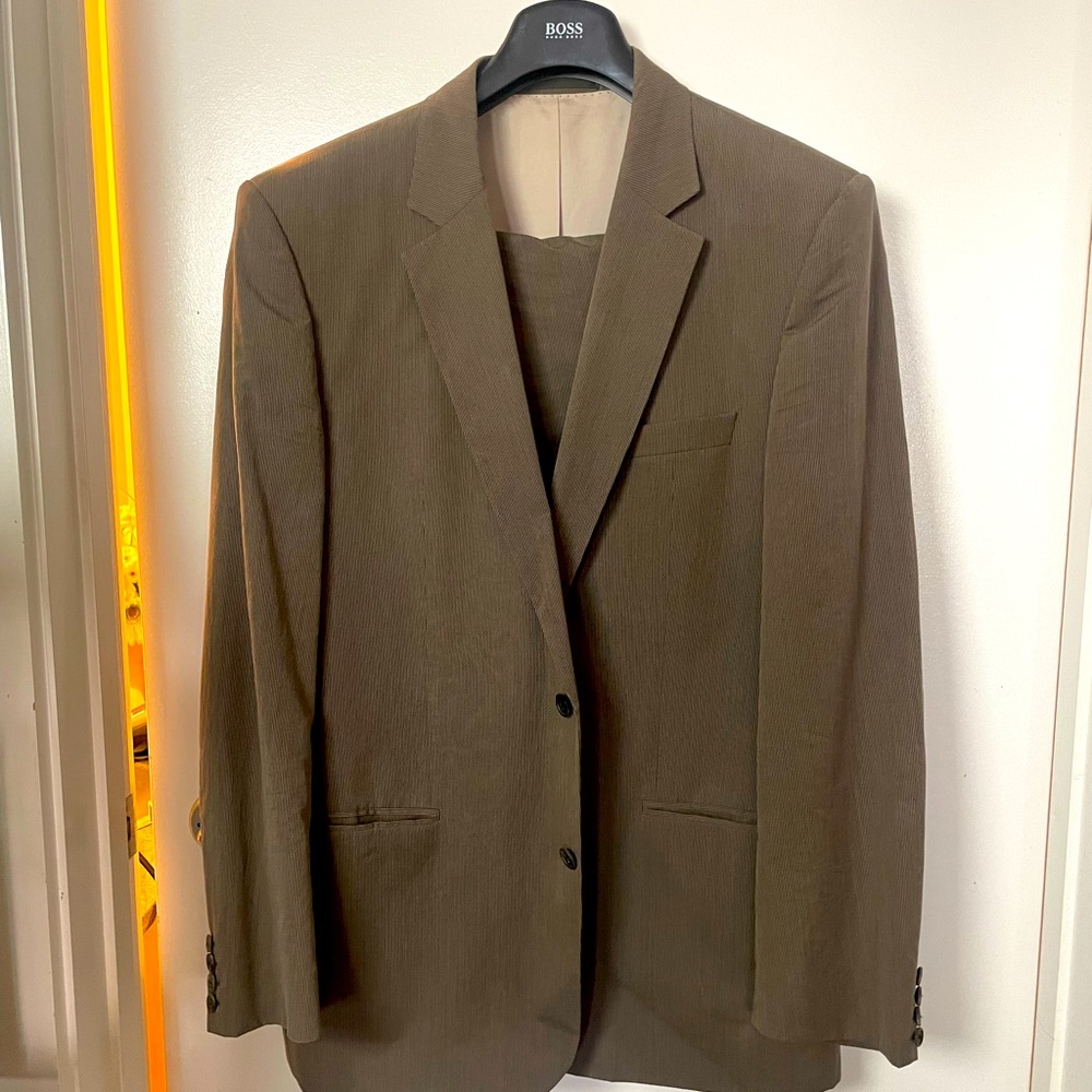 Cotton Silk Suit by Boss